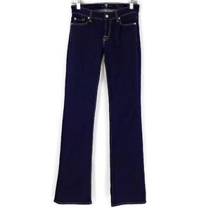 7 For All Mankind The Skinny Boot Dark Wash Bootcut Denim Jeans Womens 27 NWOT